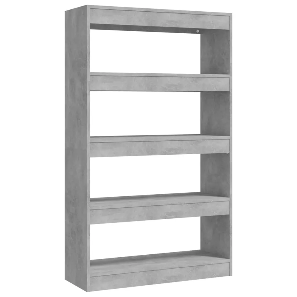 Book Cabinet/Room Divider Concrete Grey 80x30x135 cm Engineered Wood 811713 - Furniture
