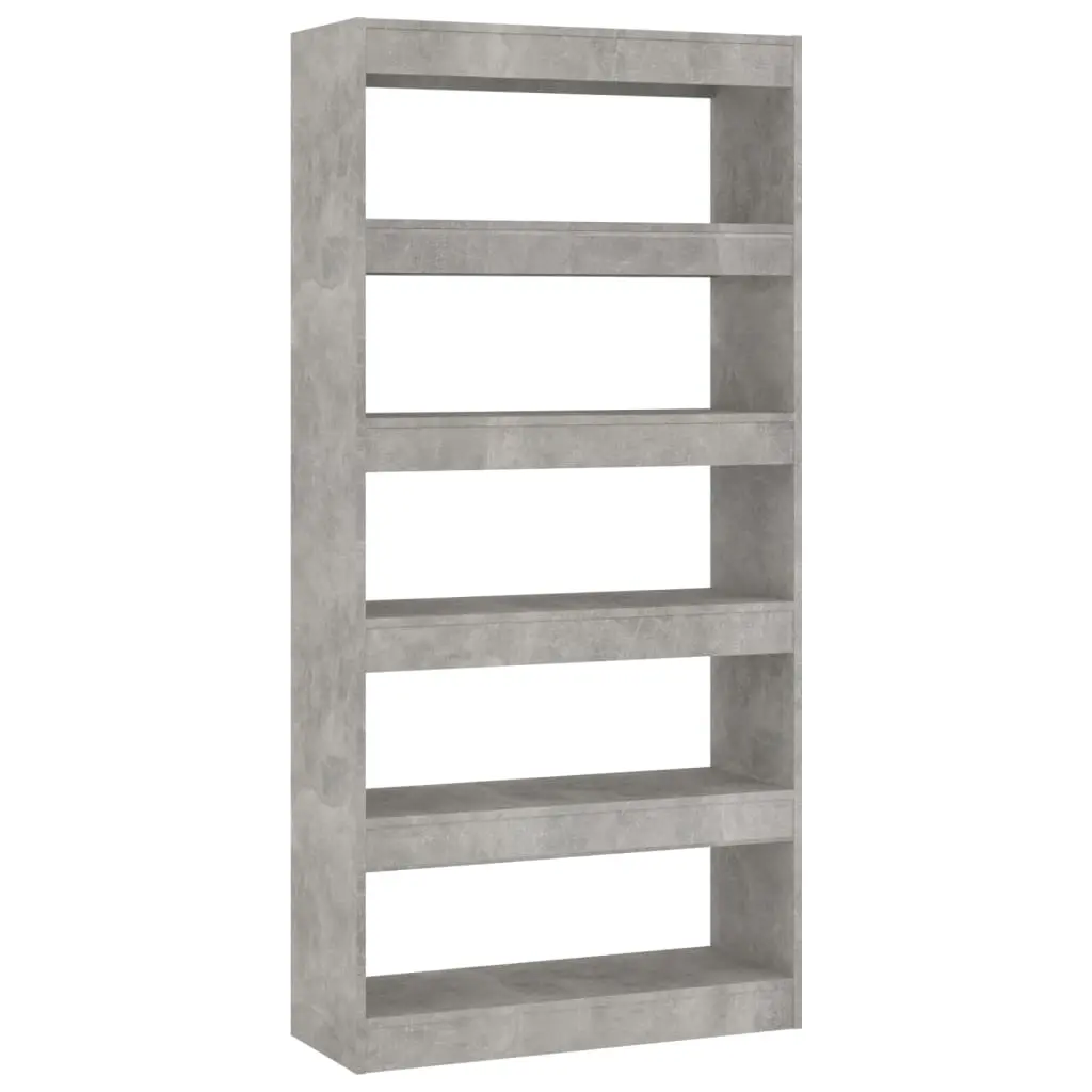 Book Cabinet/Room Divider Concrete Grey 80x30x166 cm Engineered Wood 811722 - Furniture