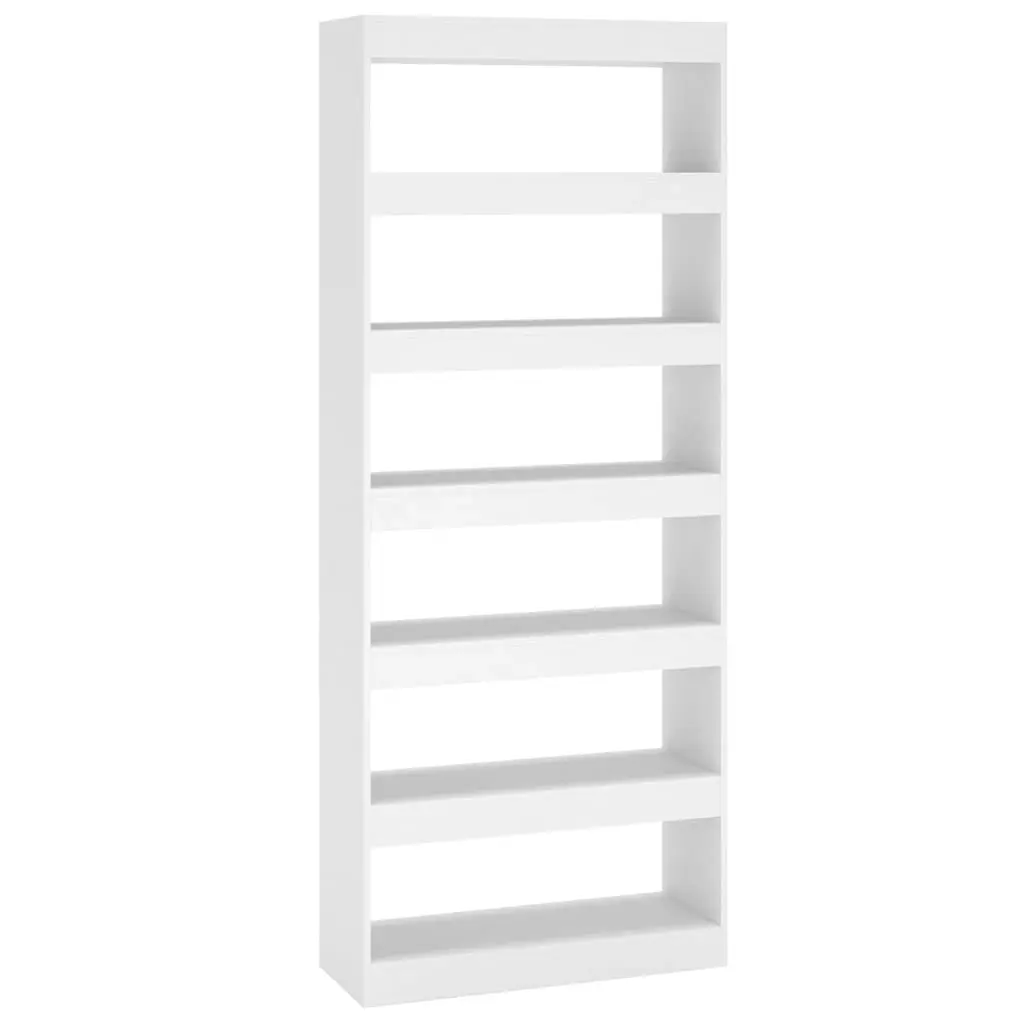 Book Cabinet/Room Divider White 80x30x198 cm Engineered Wood 811727 - Furniture