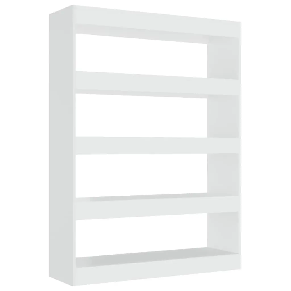 Book Cabinet/Room Divider High Gloss White 100x30x135 cm 811760 - Furniture