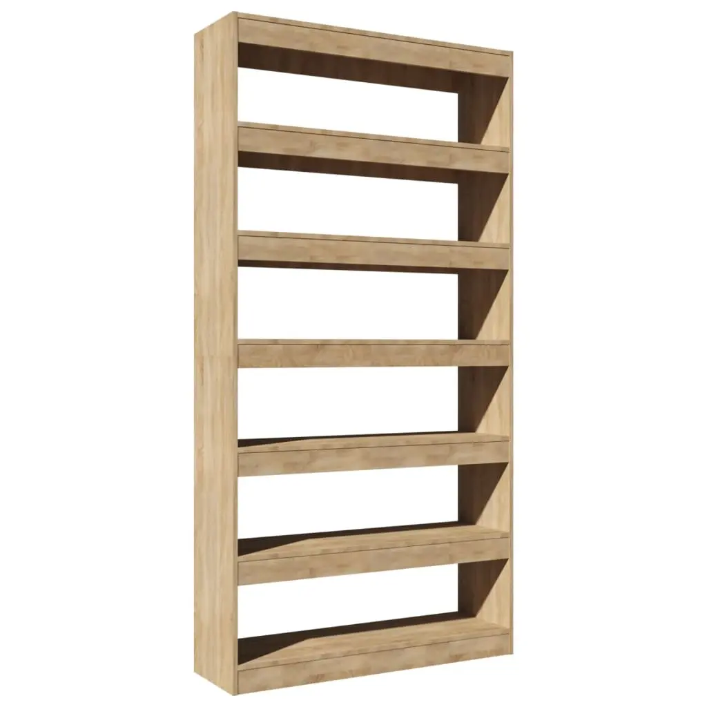 Book Cabinet/Room Divider Sonoma Oak 100x30x198 cm Engineered wood 811775 - Furniture