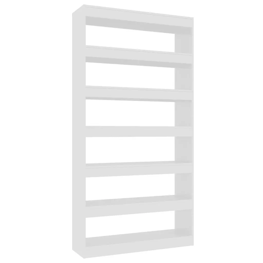 Book Cabinet/Room Divider High Gloss White 100x30x198 cm Engineered wood 811778 - Furniture