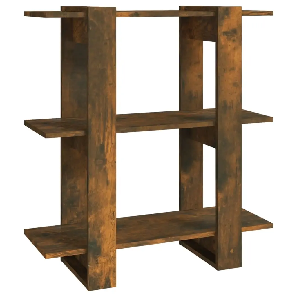Book Cabinet/Room Divider Smoked Oak 80x30x87cm 813578 - Furniture