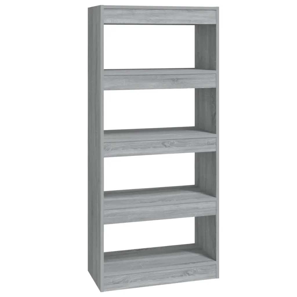 Book Cabinet/Room Divider Grey Sonoma 60x30x135 cm Engineered Wood 813606 - Furniture