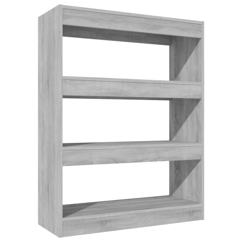 Book Cabinet/Room Divider Grey Sonoma 80x30x103 cm Engineered wood 813618 - Furniture