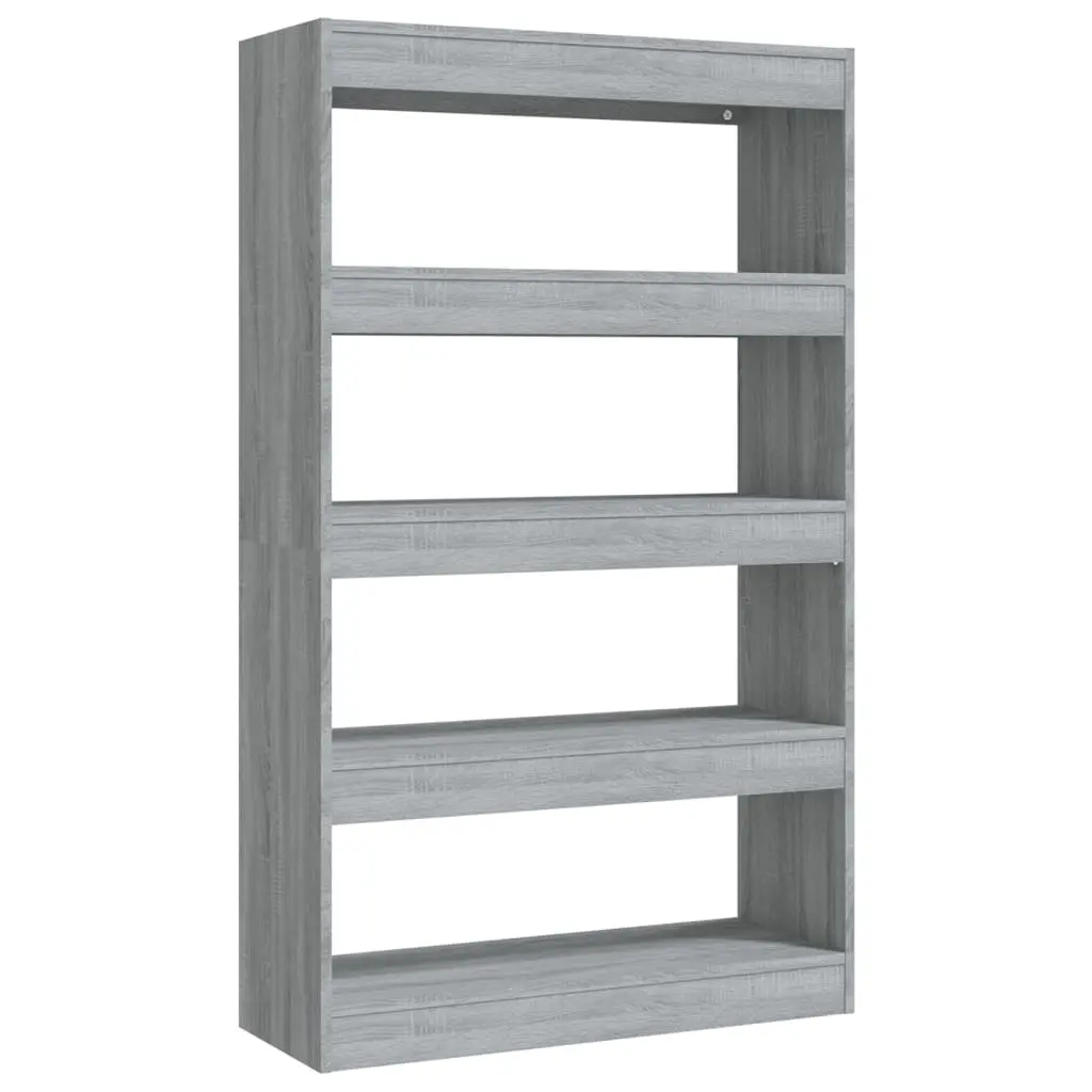 Book Cabinet/Room Divider Grey Sonoma 80x30x135 cm Engineered Wood 813621 - Furniture
