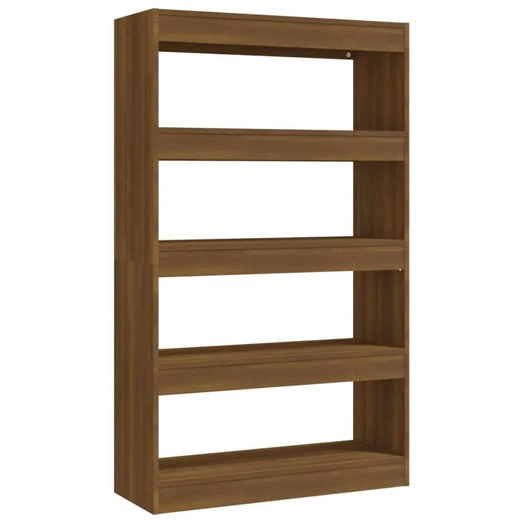 Book Cabinet/Room Divider Brown Oak 80x30x135 cm Engineered Wood 813622 - Furniture