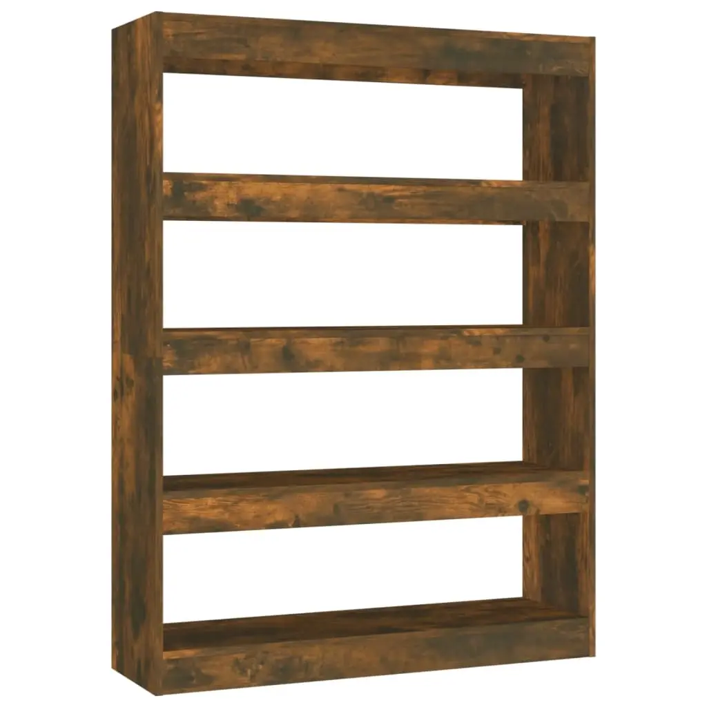 Book Cabinet/Room Divider Smoked Oak 100x30x135 cm 813635 - Furniture