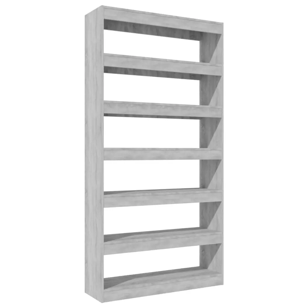Book Cabinet/Room Divider Grey Sonoma 100x30x198 cm Engineered wood 813642 - Furniture