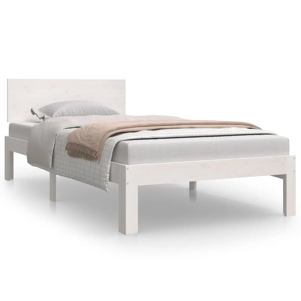 Bed Frame without Mattress White 90x190 cm 810461 - Furniture