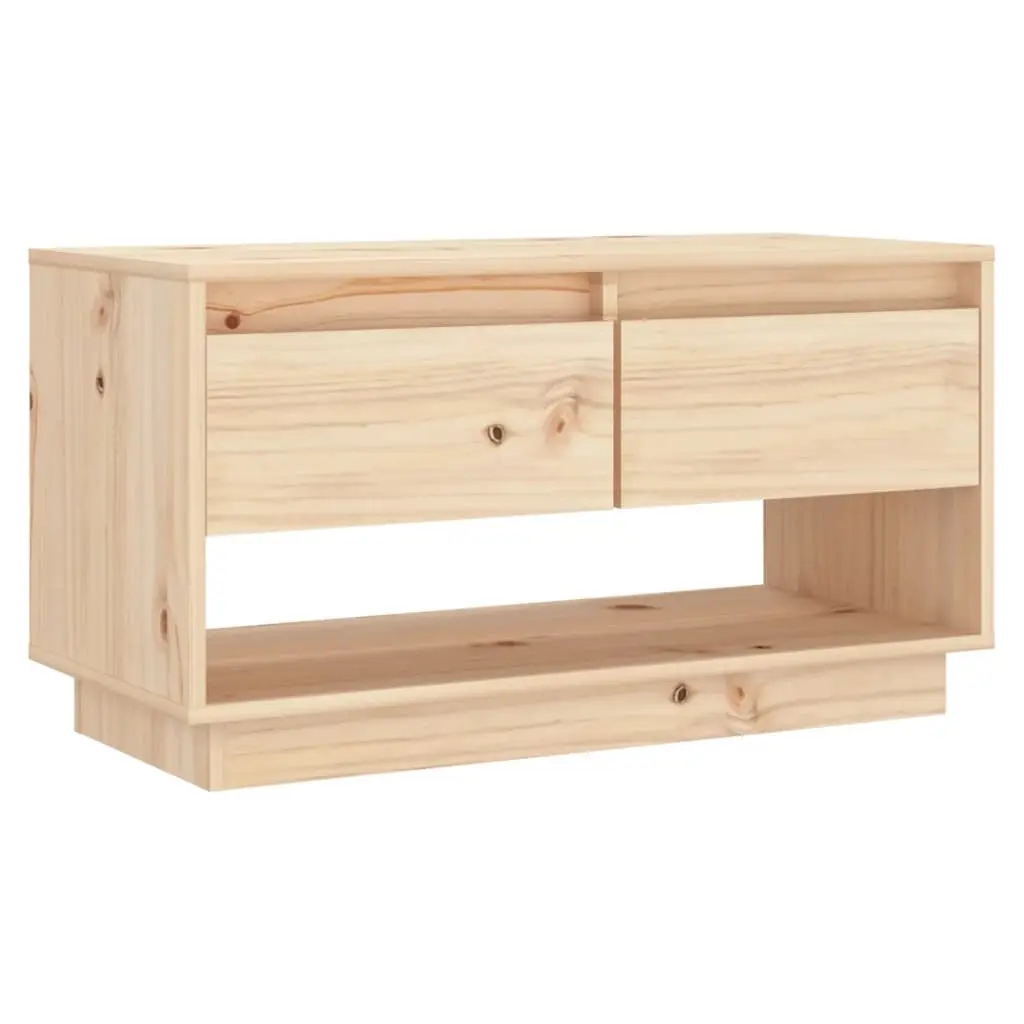 TV Cabinet 74x34x40 cm Solid Wood Pine 813839 - Furniture