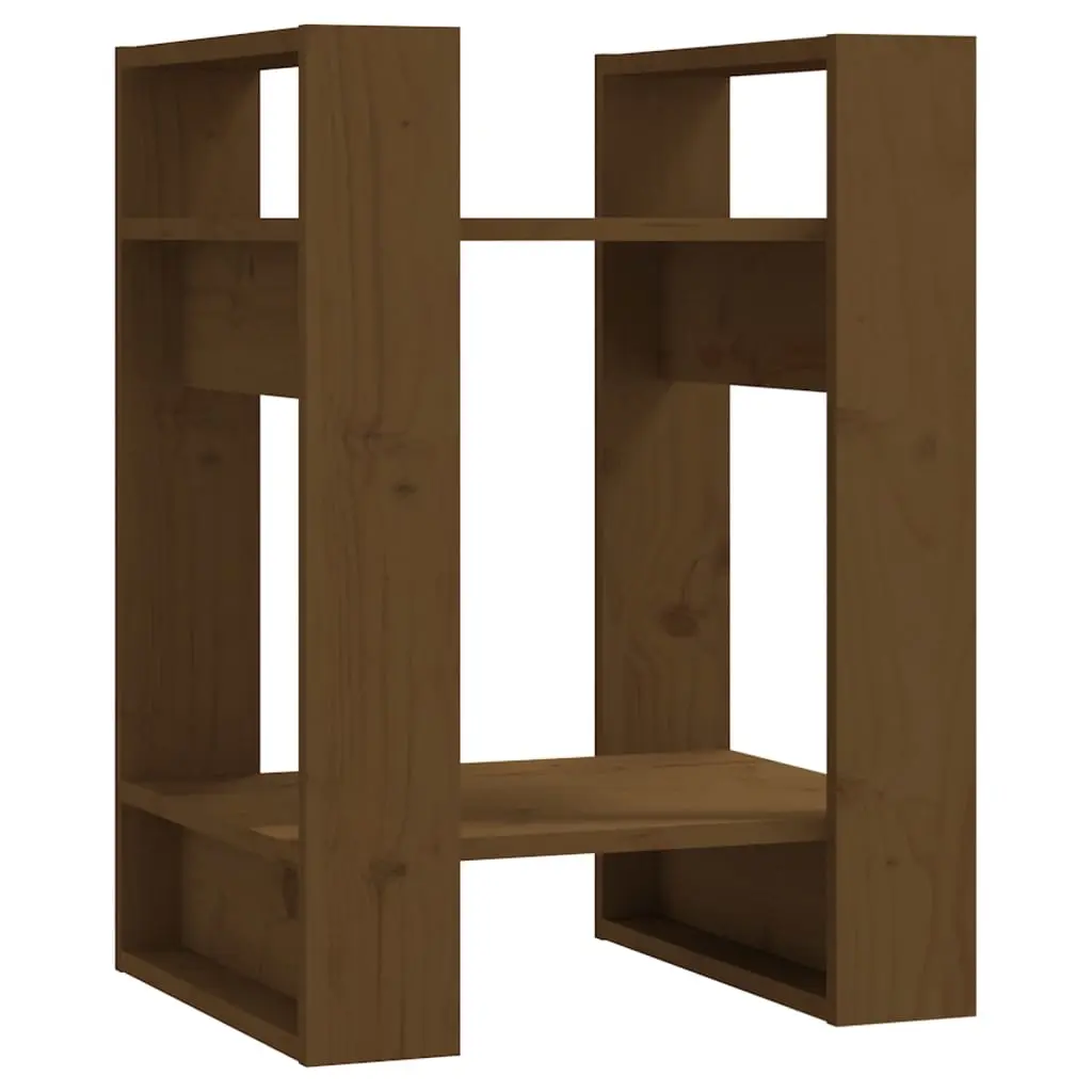 Book Cabinet/Room Divider Honey Brown 41x35x57 cm Solid Wood Pine 813857 - Furniture