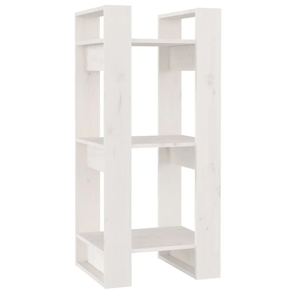 Book Cabinet/Room Divider White 41x35x91 cm Solid Wood Pine 813860 - Furniture