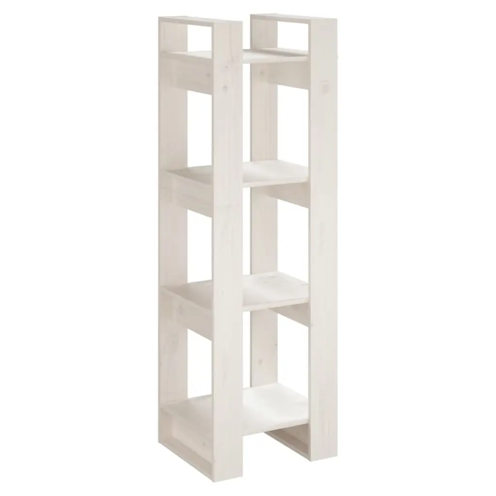 Book Cabinet/Room Divider White 41x35x125 cm Solid Wood Pine 813865 - Furniture