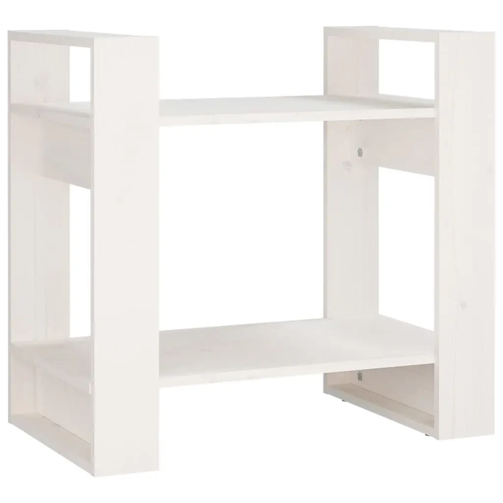 Book Cabinet/Room Divider White 60x35x57 cm Solid Wood Pine 813875 - Furniture