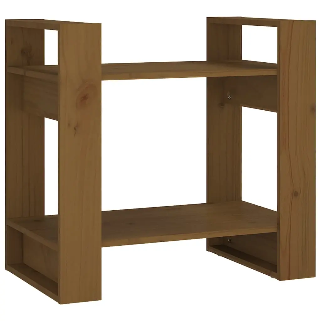 Book Cabinet/Room Divider Honey Brown 60x35x57 cm Solid Wood 813877 - Furniture