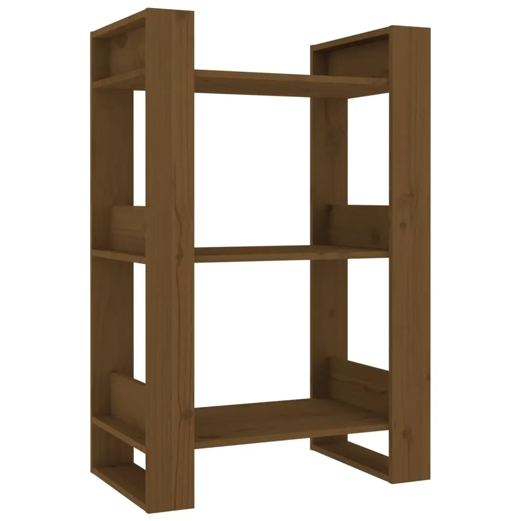 Book Cabinet/Room Divider Honey Brown 60x35x91 cm Solid Wood 813882 - Furniture