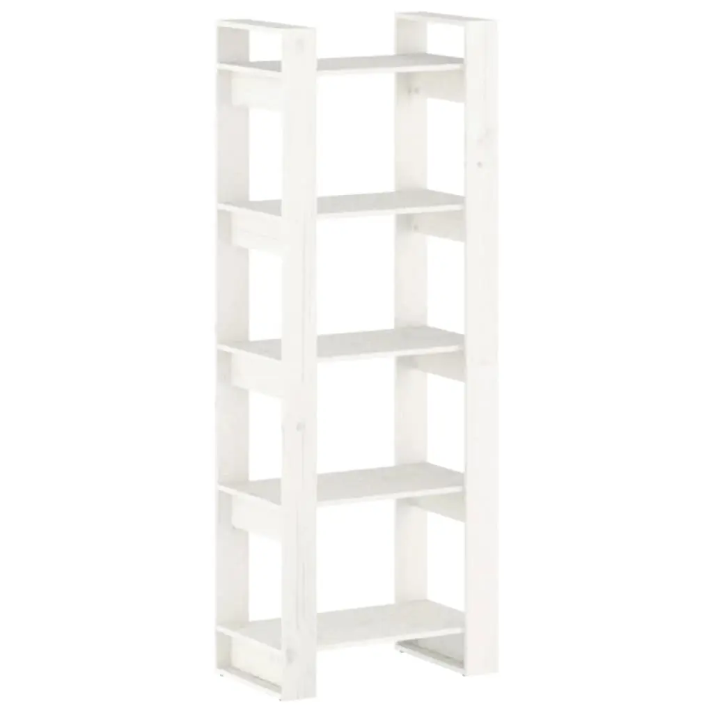 Book Cabinet/Room Divider White 60x35x160 cm Solid Wood 813890 - Furniture