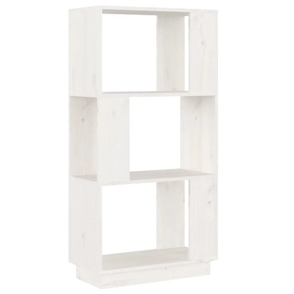 Book Cabinet/Room Divider White 51x25x101 cm Solid Wood Pine 814035 - Furniture