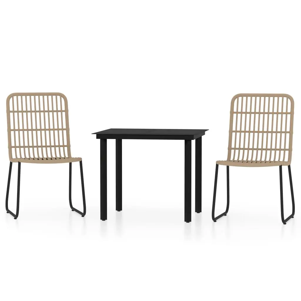 3 Piece Garden Dining Set Oak 3099161 - Furniture