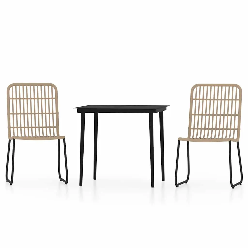 3 Piece Garden Dining Set Oak 3099173 - Furniture