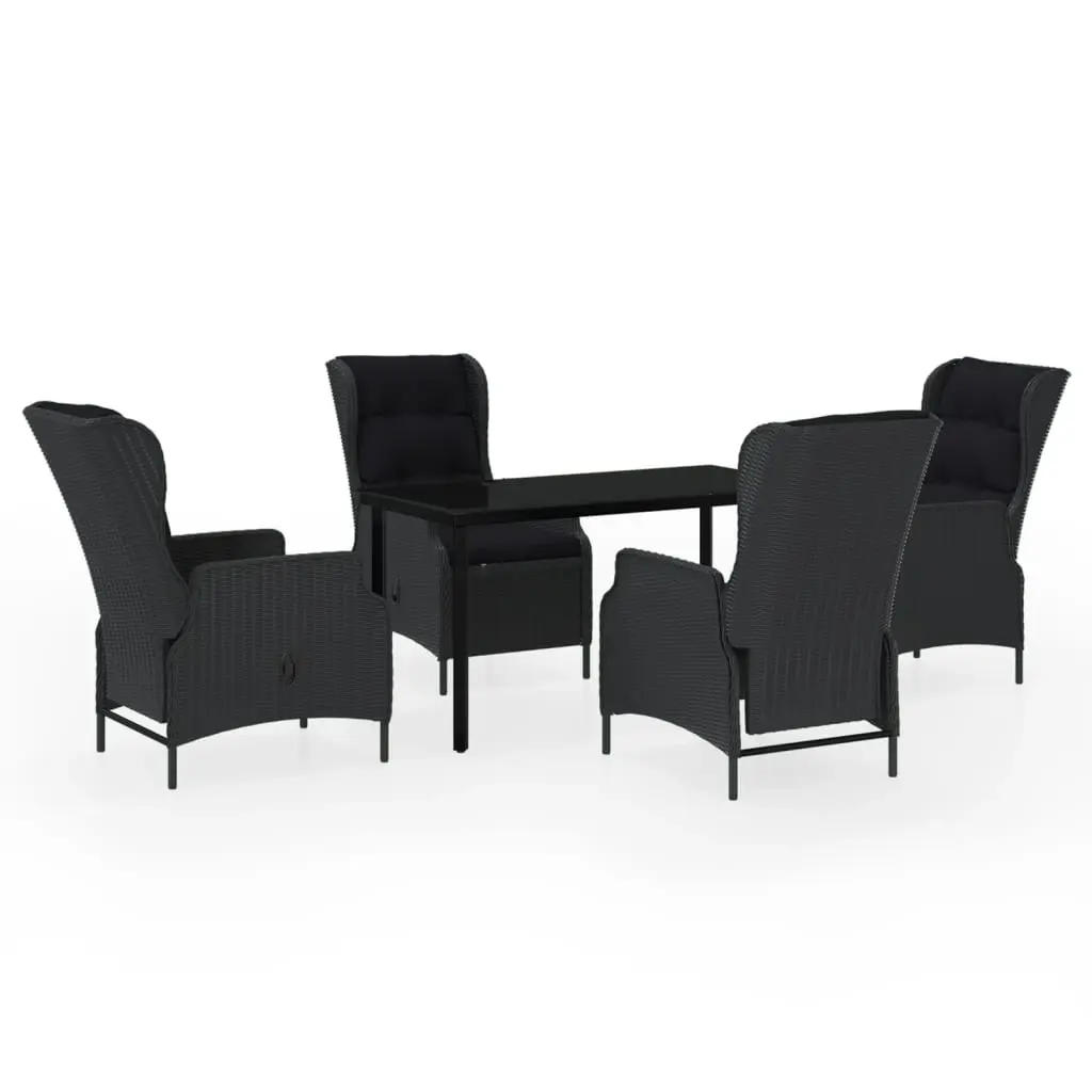 5 Piece Garden Dining Set Dark Grey 3099639 - Furniture