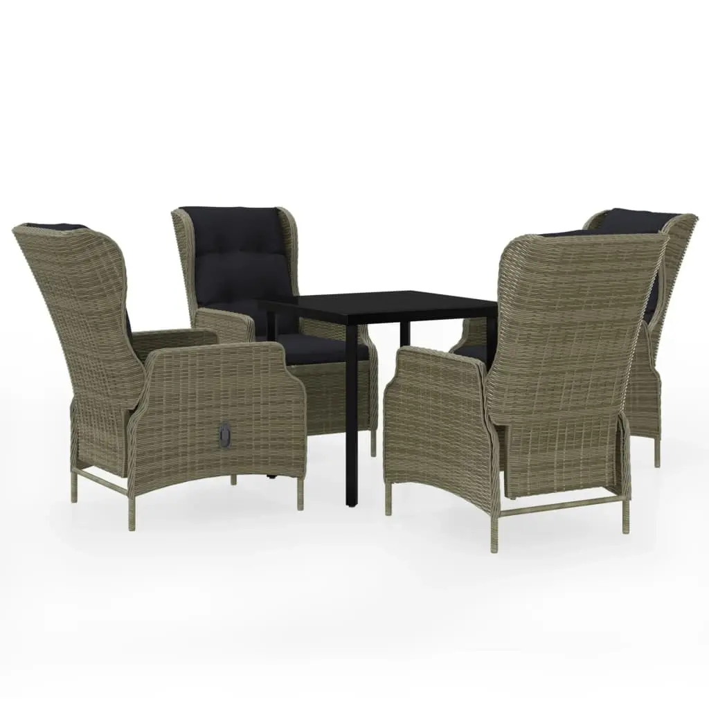 5 Piece Garden Dining Set Brown 3099650 - Furniture
