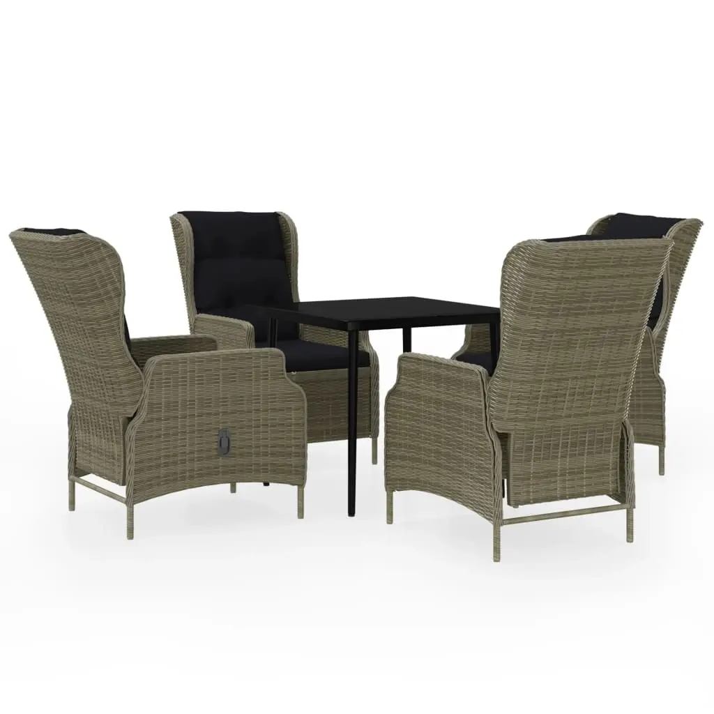 5 Piece Garden Dining Set Brown 3099668 - Furniture