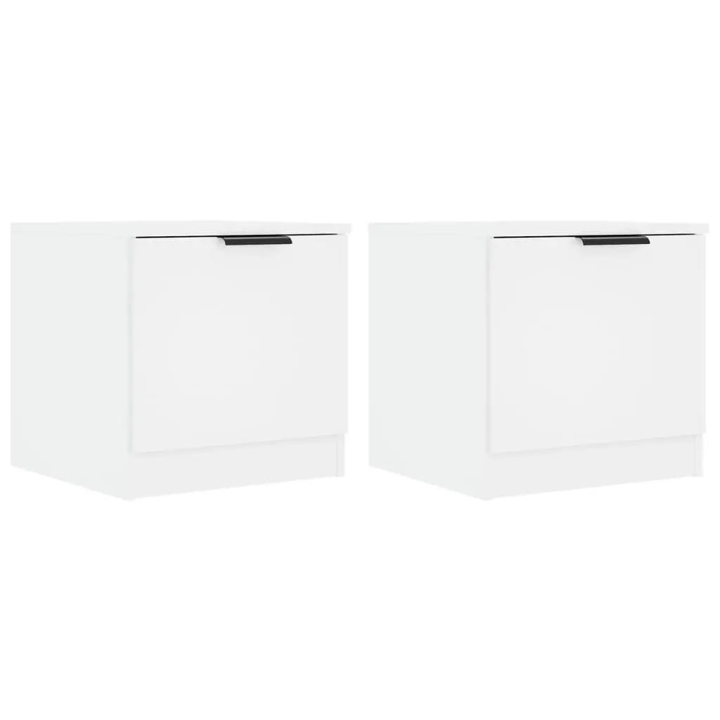Bedside Cabinets 2 pcs White 40x39x40 cm 811197 - Furniture