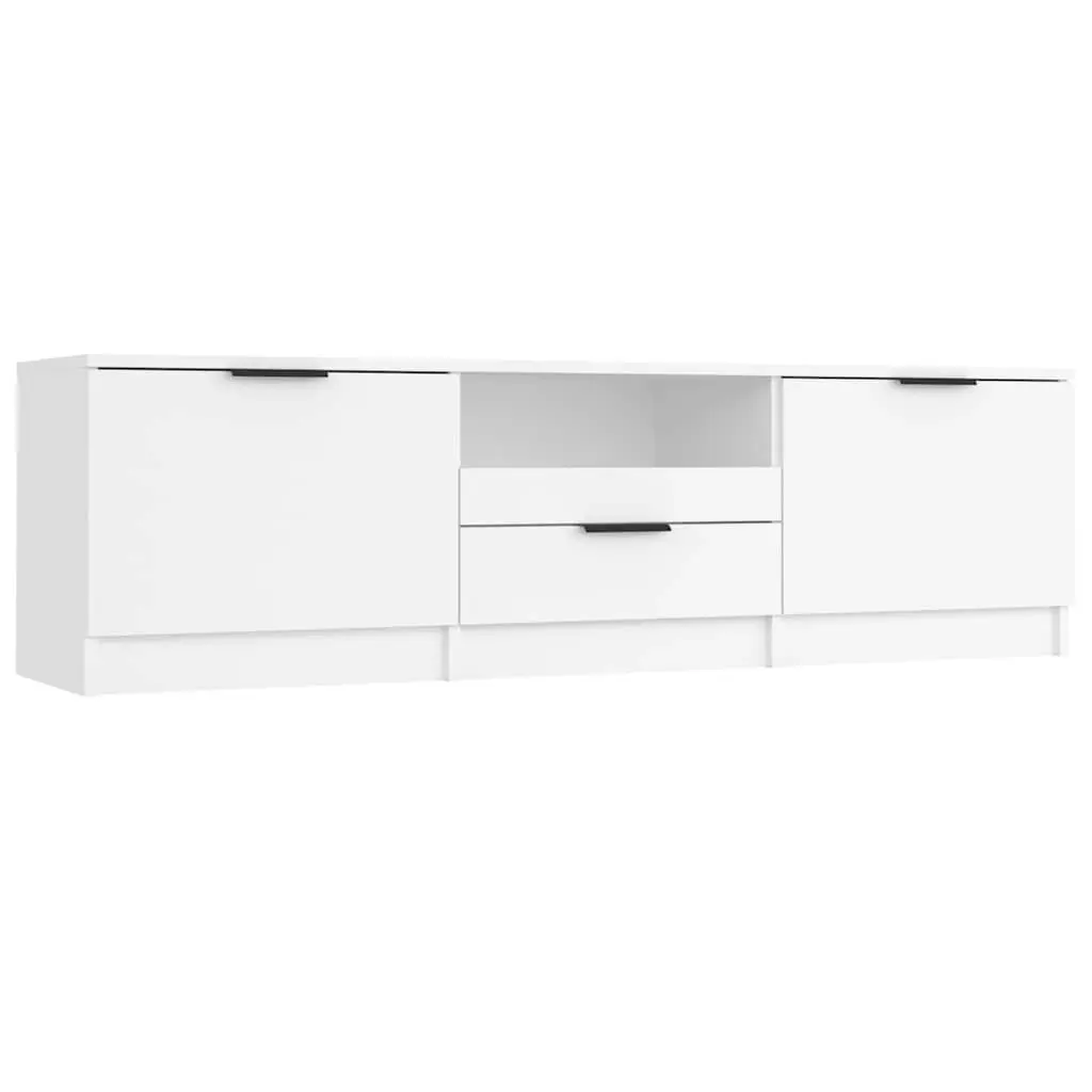 TV Cabinet White 140x35x40 cm Engineered Wood 811448 - Furniture