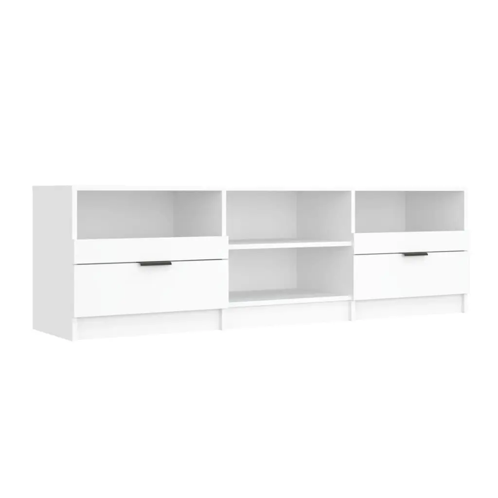 TV Cabinet White 150x33.5x45 cm Engineered Wood 811457 - Furniture