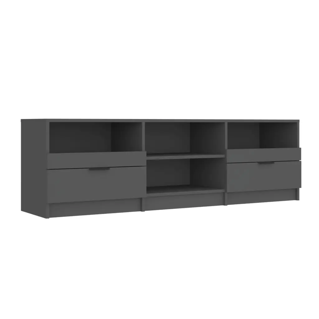 TV Cabinet Black 150x33.5x45 cm Engineered Wood 811458 - Furniture