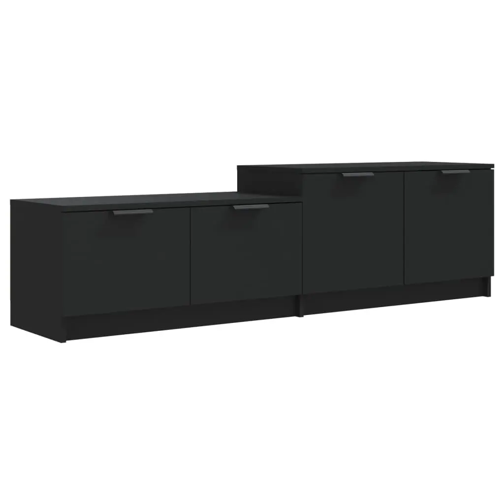 TV Cabinet Black 158.5x36x45 cm Engineered Wood 811485 - Furniture