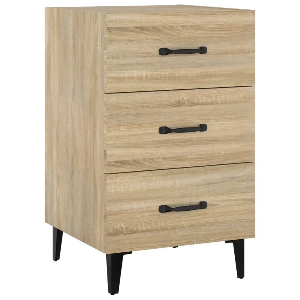 Bedside Cabinet Sonoma Oak 40x40x66 cm Engineered Wood 812090 - Furniture