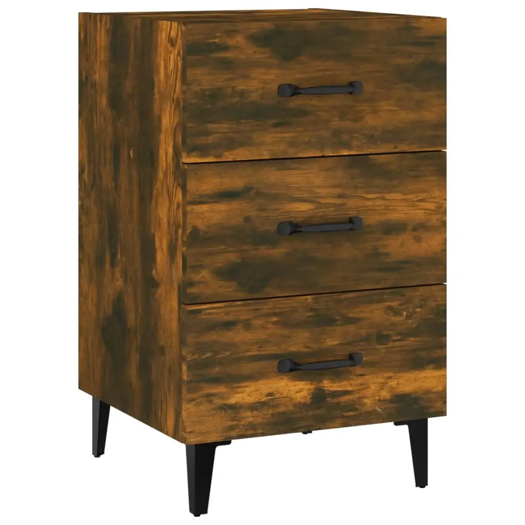 Bedside Cabinet Smoked Oak 40x40x66 cm Engineered Wood 817324 - Furniture