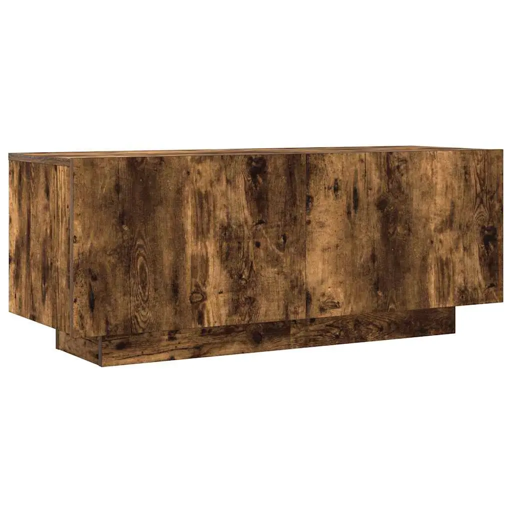 TV Cabinet Smoked Oak 100x35x40 cm Engineered Wood 815717 - Furniture