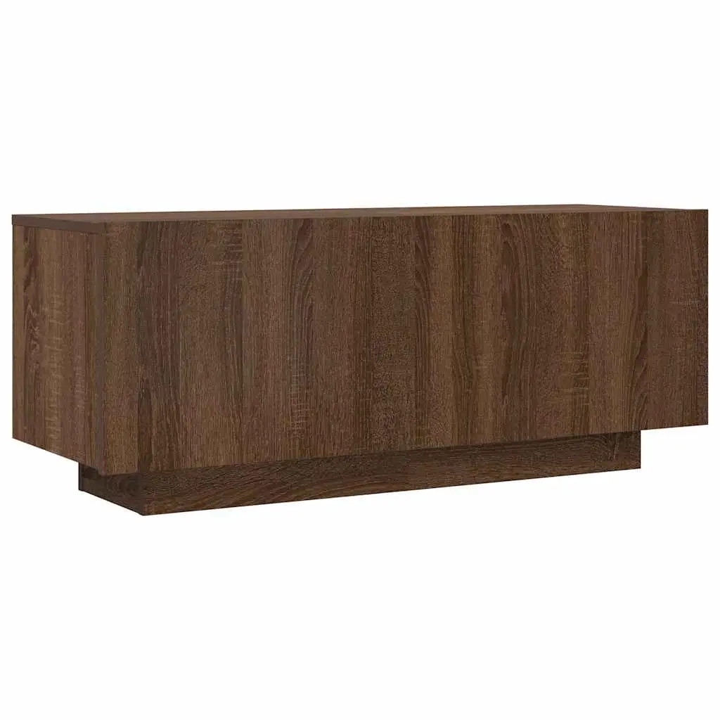 TV Cabinet Brown Oak 100x35x40 cm Engineered Wood 815719 - Furniture