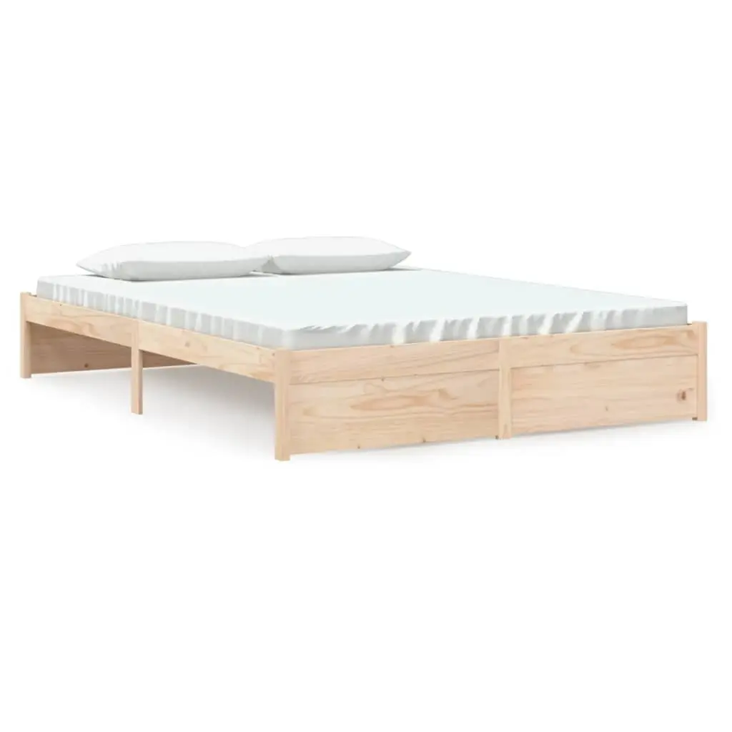 Bed Frame without Mattress Solid Wood 150x200 cm 814954 - Furniture