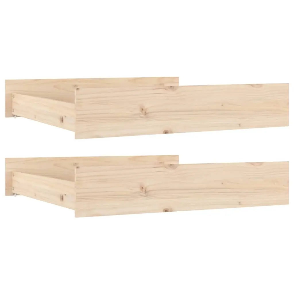 Bed Drawers 2 pcs Solid Wood Pine 814979 - Furniture