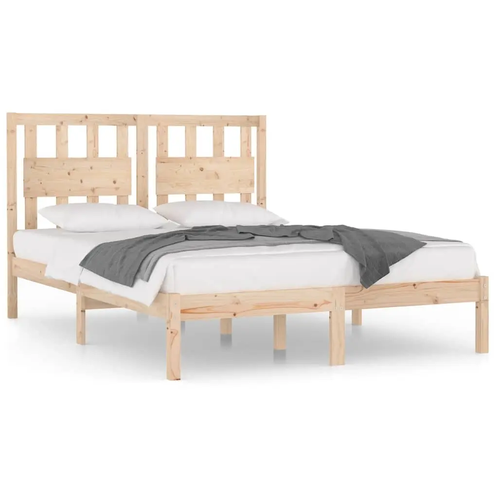 Bed Frame without Mattress Solid Wood Pine 150x200 cm 3103938 - Furniture
