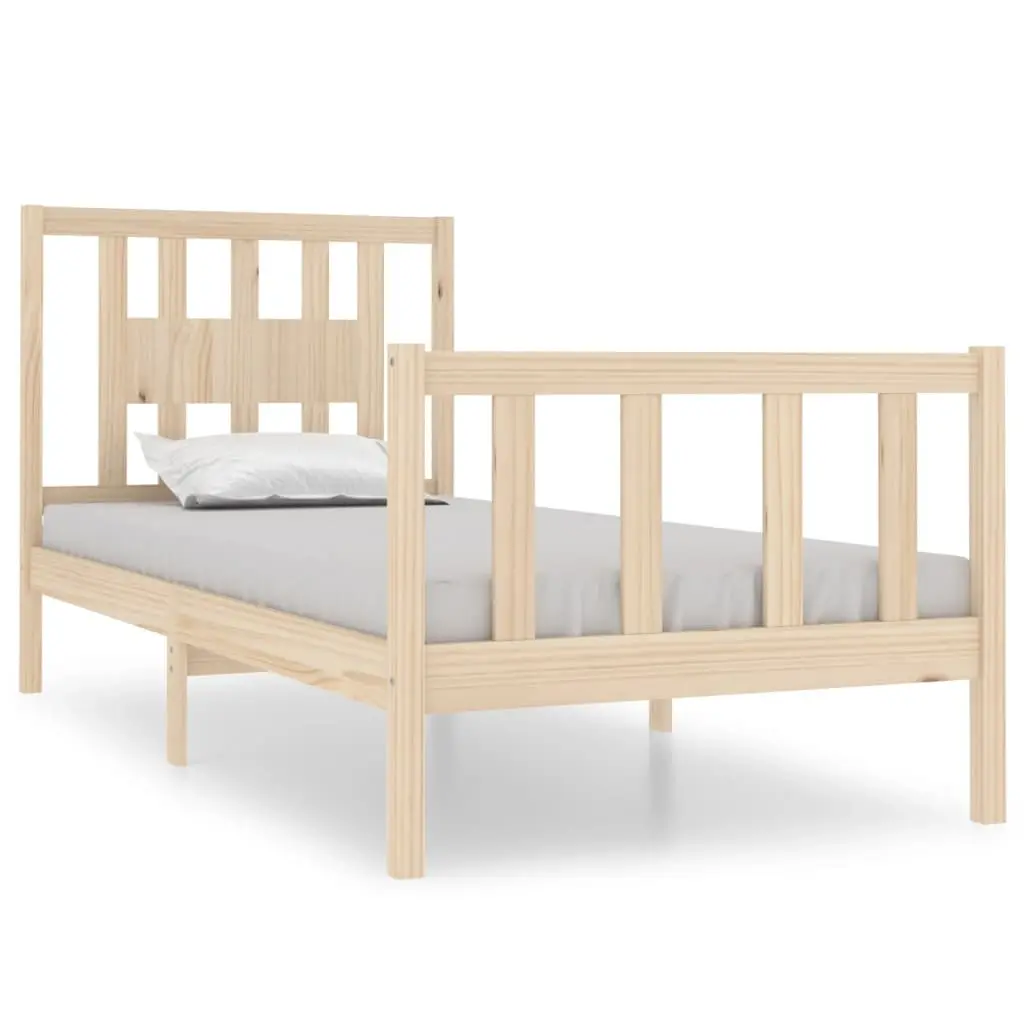 Bed Frame without Mattress Solid Wood 90x190 cm 3104093 - Furniture