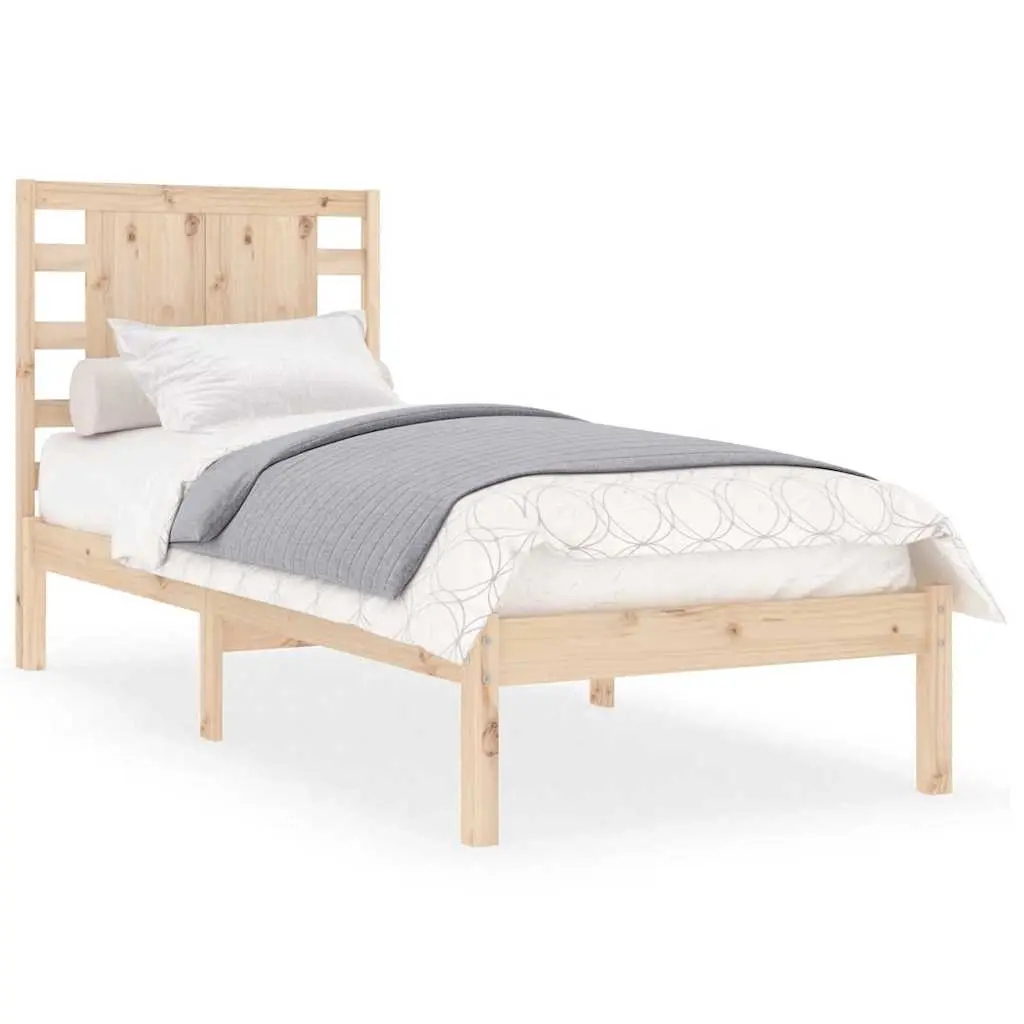 Bed Frame without Mattress 90x190 cm Solid Wood 3104183 - Furniture