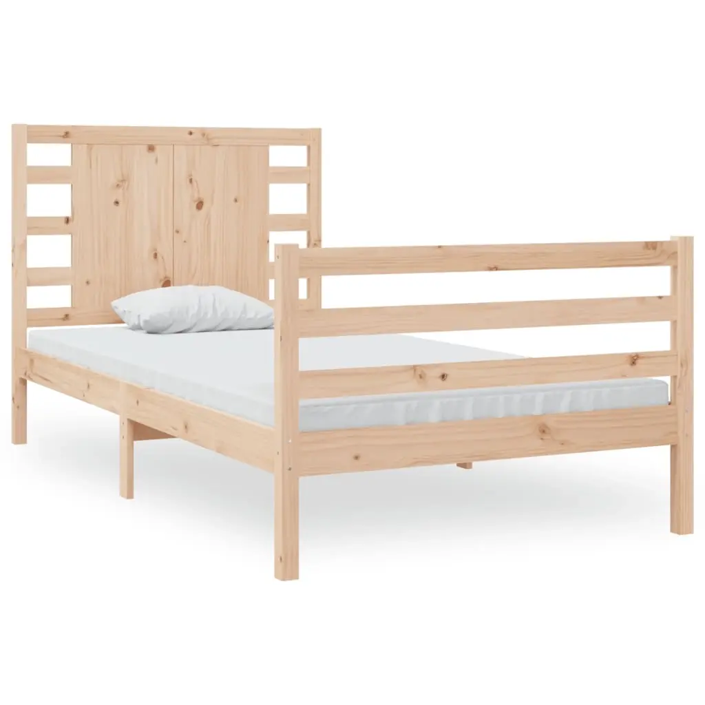 Bed Frame without Mattress 90x190 cm Solid Wood Pine 3104248 - Furniture