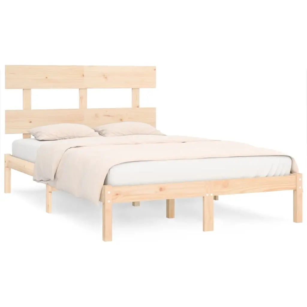 Bed Frame without Mattress 183x203 cm King Solid Wood 3104688 - Furniture