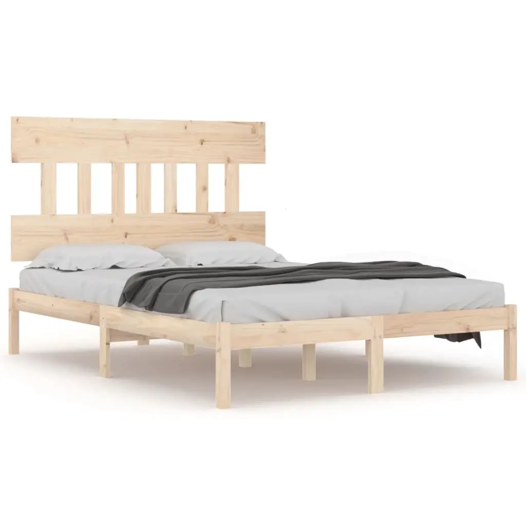 Bed Frame without Mattress 183x203 cm King Solid Wood 3104753 - Furniture