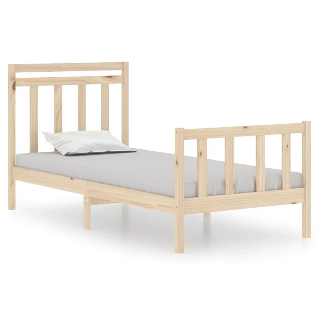 Bed Frame without Mattress 90x190 cm Solid Wood 3105345 - Furniture