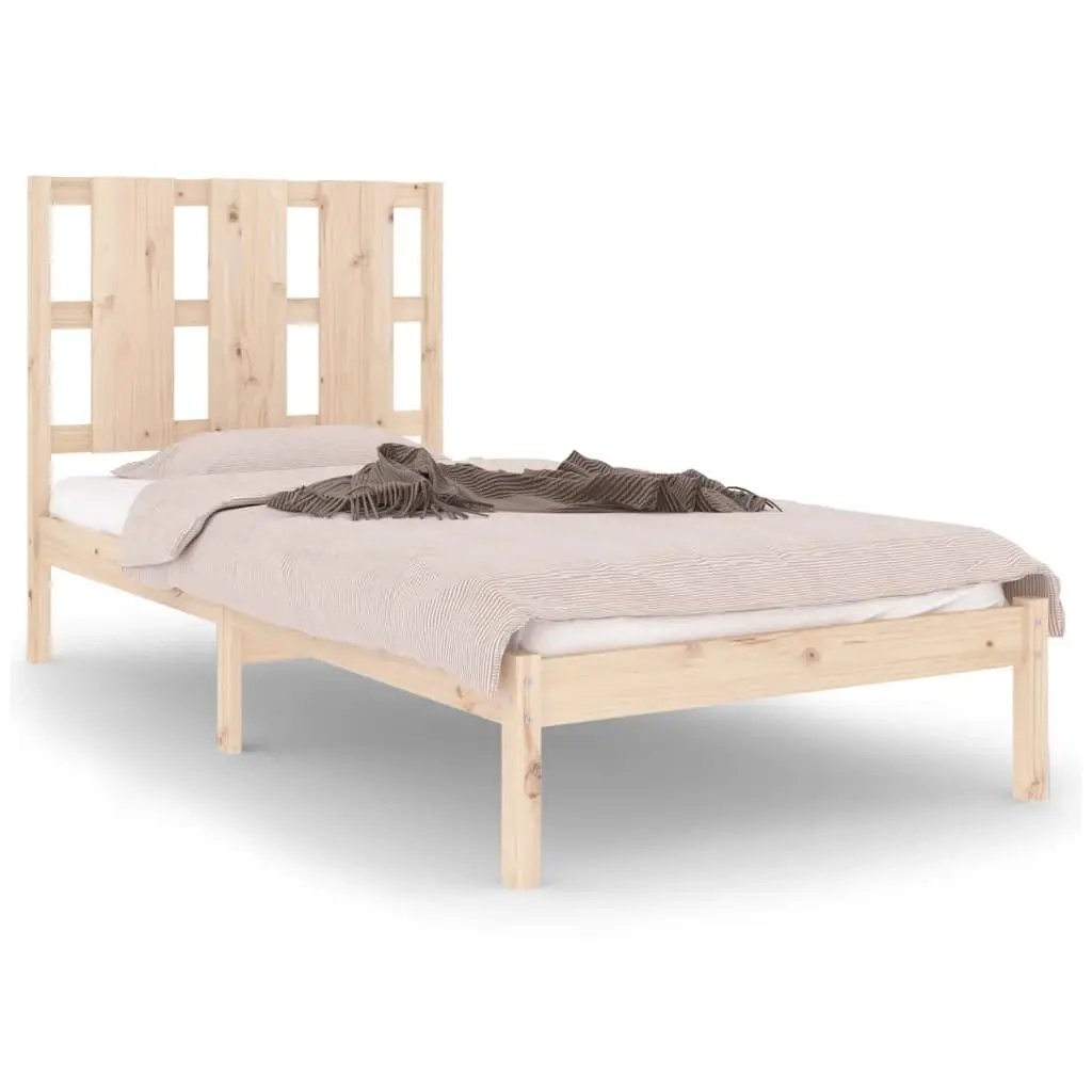 Bed Frame without Mattress 90x190 cm Solid Wood 3105565 - Furniture