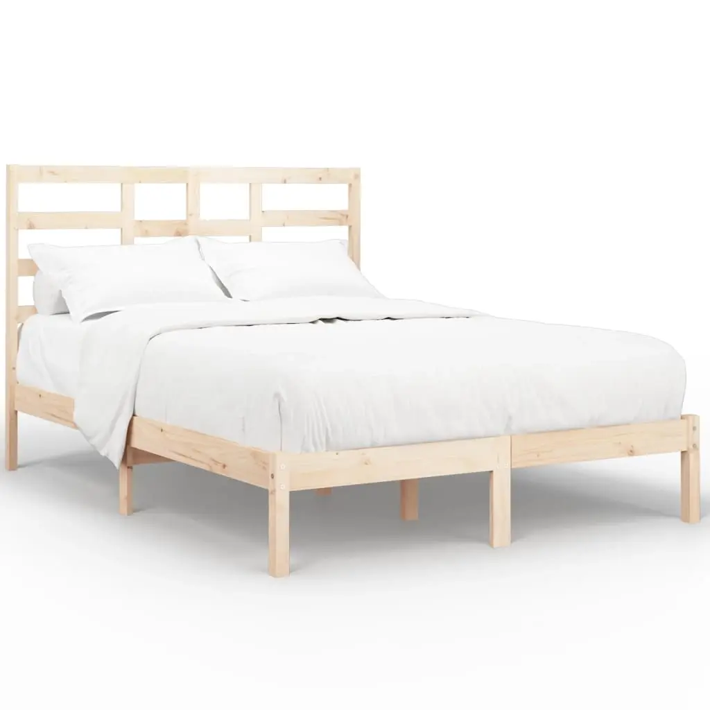 Bed Frame without Mattress Solid Wood 135x190 cm 3105770 - Furniture