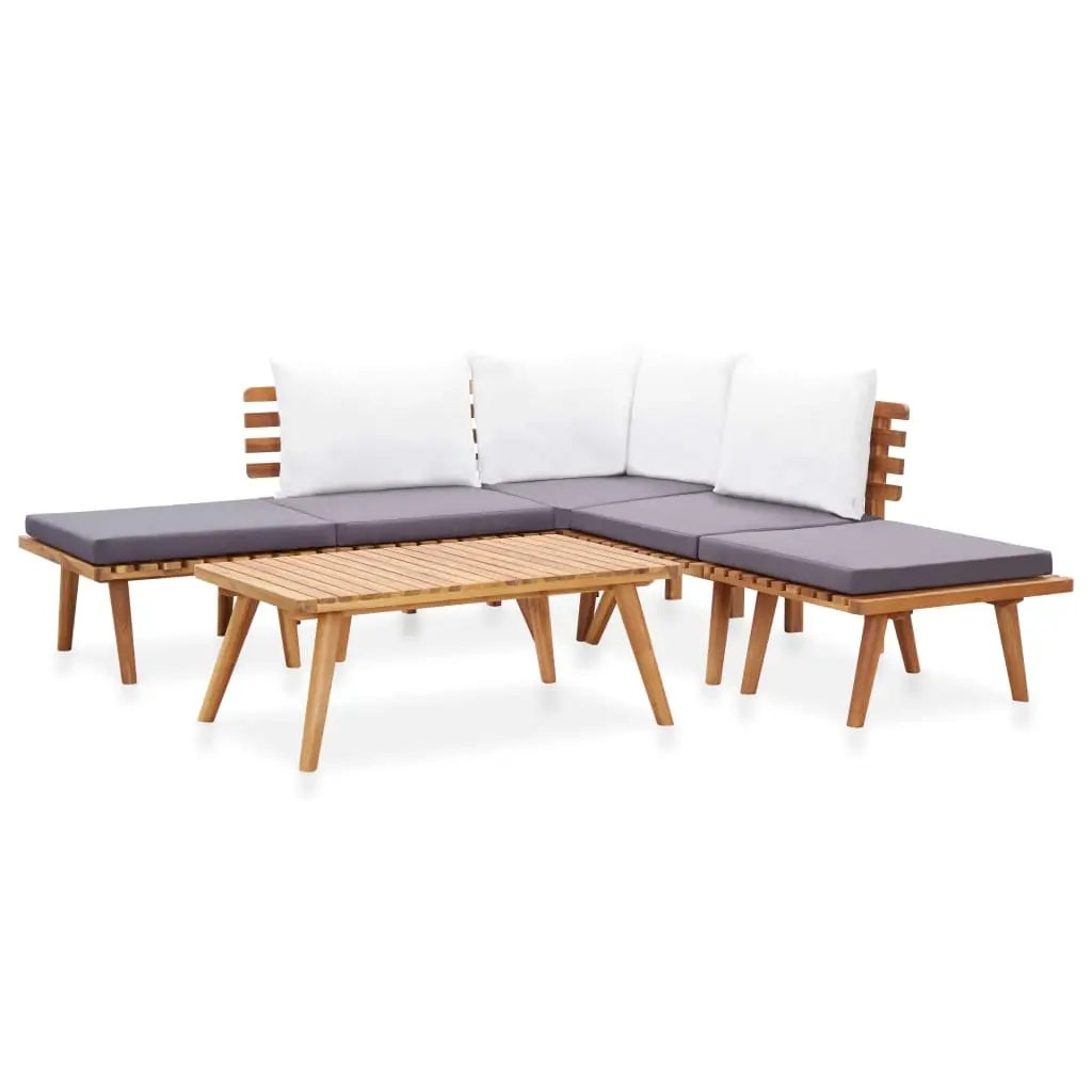 6 Piece Garden Lounge Set Solid Wood Acacia 3092050 - Furniture