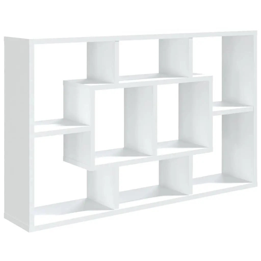 Wall Shelf White 85x16x52.5 cm Engineered Wood 801418 - Furniture